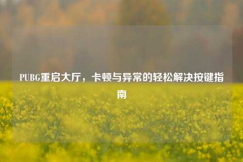 PUBG重启大厅，卡顿与异常的轻松解决按键指南