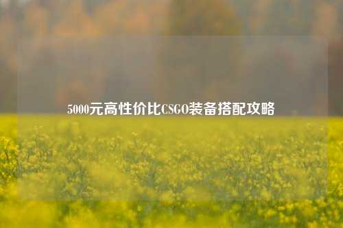 5000元高性价比CSGO装备搭配攻略