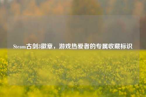 Steam古剑3徽章，游戏热爱者的专属收藏标识