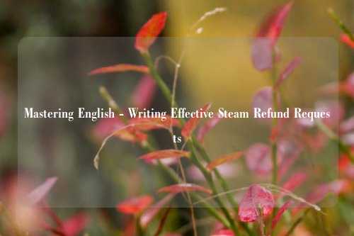 Mastering English - Writing Effective Steam Refund Requests