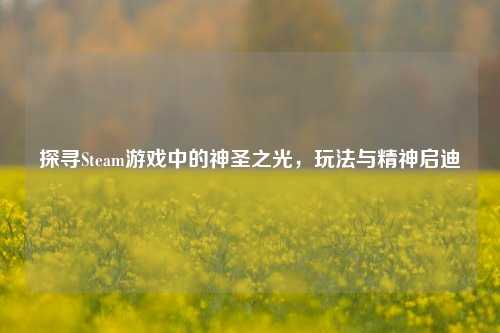 探寻Steam游戏中的神圣之光，玩法与精神启迪