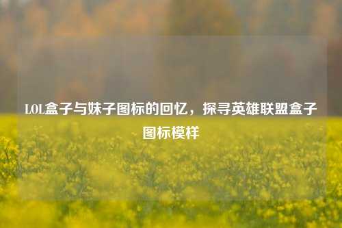 LOL盒子与妹子图标的回忆，探寻英雄联盟盒子图标模样