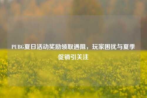 PUBG夏日活动奖励领取遇阻，玩家困扰与夏季促销引关注