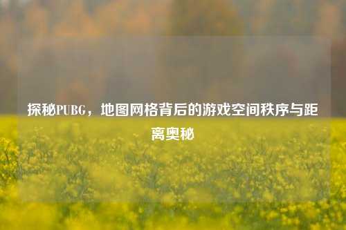 探秘PUBG，地图网格背后的游戏空间秩序与距离奥秘