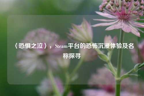 〈恐惧之泣〉，Steam平台的恐怖沉浸体验及名称探寻