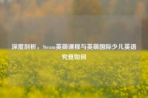 深度剖析，Steam英萌课程与英萌国际少儿英语究竟如何