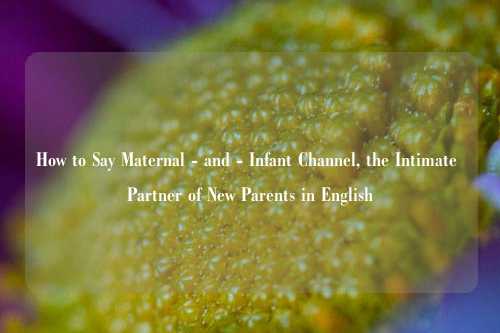 How to Say Maternal - and - Infant Channel, the Intimate Partner of New Parents in English