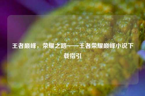 王者巅峰，荣耀之路——王者荣耀巅峰小说下载指引