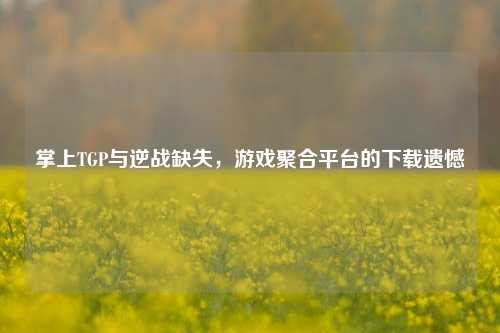 掌上TGP与逆战缺失，游戏聚合平台的下载遗憾