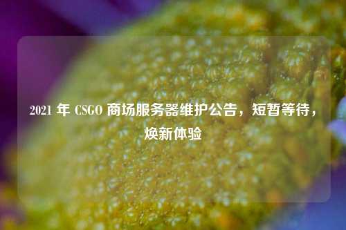 2021 年 CSGO 商场服务器维护公告，短暂等待，焕新体验