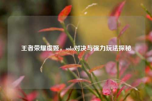 王者荣耀虞姬，solo对决与强力玩法探秘