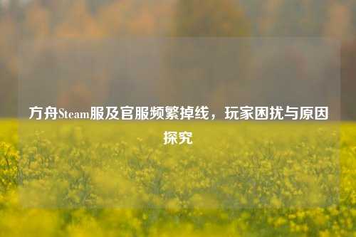 方舟Steam服及官服频繁掉线，玩家困扰与原因探究
