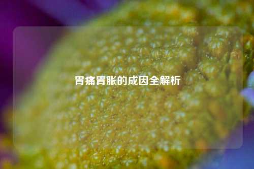 胃痛胃胀的成因全解析