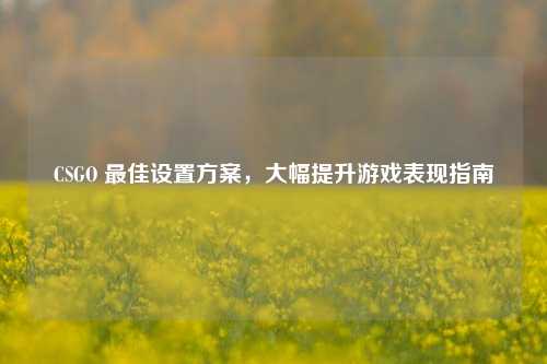 CSGO 最佳设置方案，大幅提升游戏表现指南