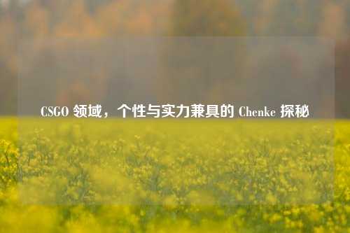 CSGO 领域，个性与实力兼具的 Chenke 探秘