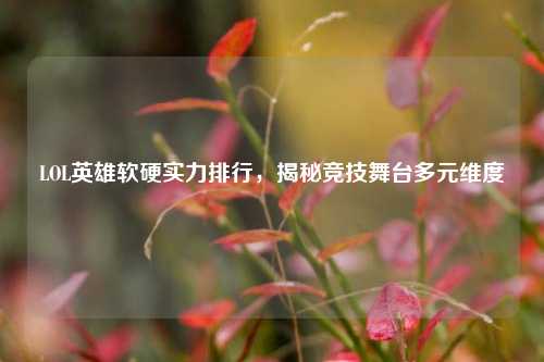 LOL英雄软硬实力排行，揭秘竞技舞台多元维度