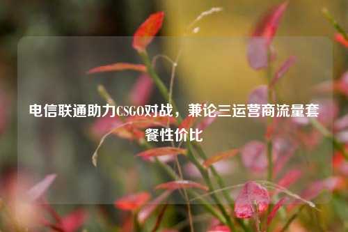 电信联通助力CSGO对战，兼论三运营商流量套餐性价比