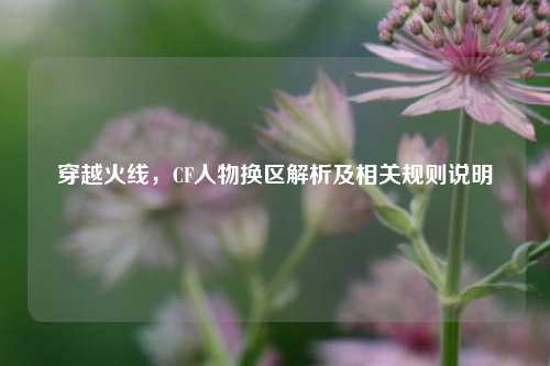 穿越火线，CF人物换区解析及相关规则说明
