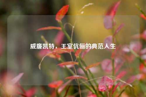 威廉凯特，王室伉俪的典范人生
