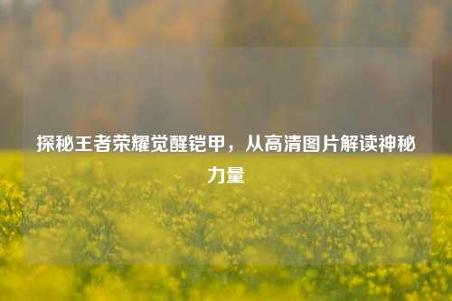 探秘王者荣耀觉醒铠甲，从高清图片解读神秘力量
