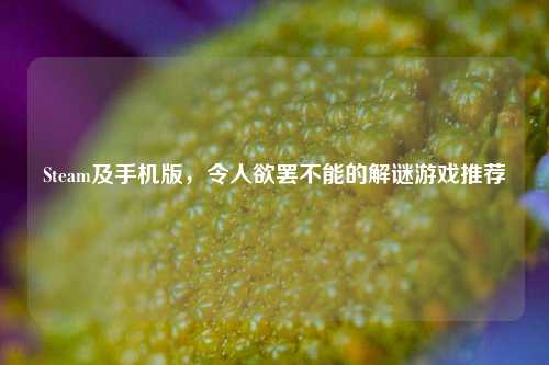 Steam及手机版，令人欲罢不能的解谜游戏推荐