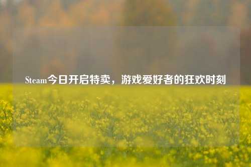 Steam今日开启特卖，游戏爱好者的狂欢时刻