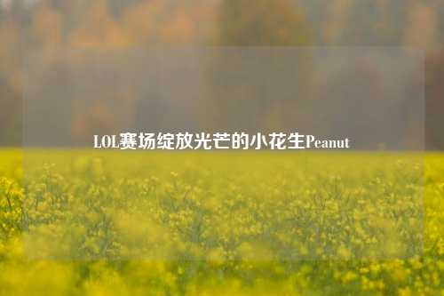 LOL赛场绽放光芒的小花生Peanut
