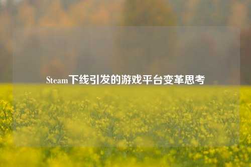 Steam下线引发的游戏平台变革思考