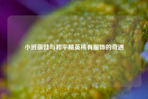 小班萌娃与和平精英稀有服饰的奇遇