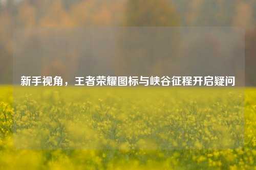 新手视角，王者荣耀图标与峡谷征程开启疑问