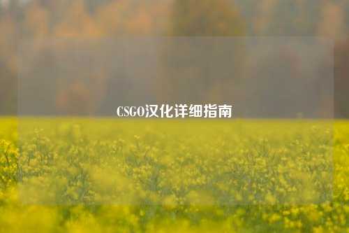 CSGO汉化详细指南