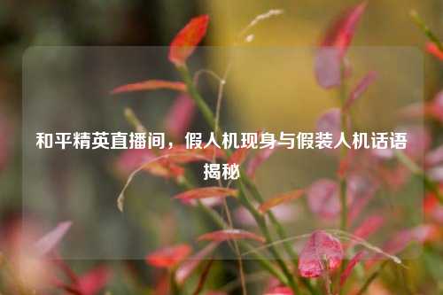 和平精英直播间，假人机现身与假装人机话语揭秘