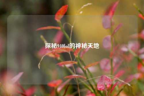 探秘940lol的神秘天地