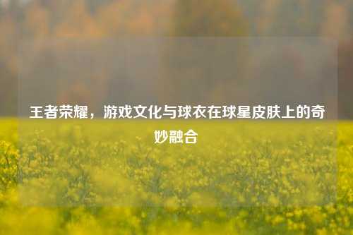 王者荣耀，游戏文化与球衣在球星皮肤上的奇妙融合